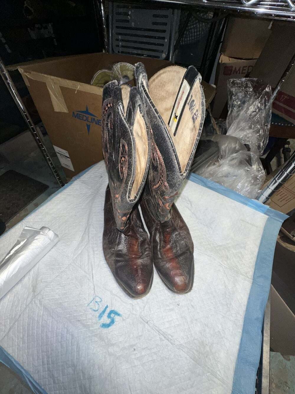 Rogers Boots Men's Western Cowboy Boots Brown/Black Size 10.5 EE